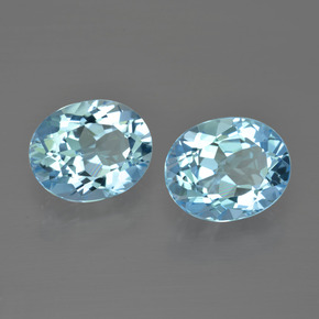Achetez naturel 6.48ct Bleu ciel Topaze gems, Coupe ovale, En provenance Brésil chez GemSelect. En stock, livraison internationale!