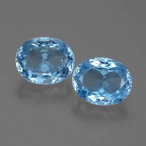 Achetez naturel 7,36ct bleue topaze gems, coupe ovale, en provenance brésil chez gemselect. en stock, livraison internationale!