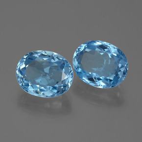 Achetez naturel 7,36ct bleue topaze gems, coupe ovale, en provenance brésil chez gemselect. en stock, livraison internationale!