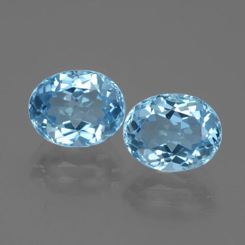 Achetez naturel 6,86ct bleue topaze gems, coupe ovale, en provenance brésil chez gemselect. en stock, livraison internationale!