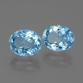 Achetez naturel 6,86ct bleue topaze gems, coupe ovale, en provenance brésil chez gemselect. en stock, livraison internationale!