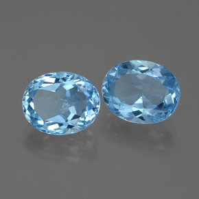 Achetez naturel 6,56ct bleue topaze gems, coupe ovale, en provenance brésil chez gemselect. en stock, livraison internationale!