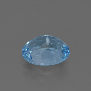 Topaze bleue naturelle coupe ovale, 3,32 ct, VVS-VS