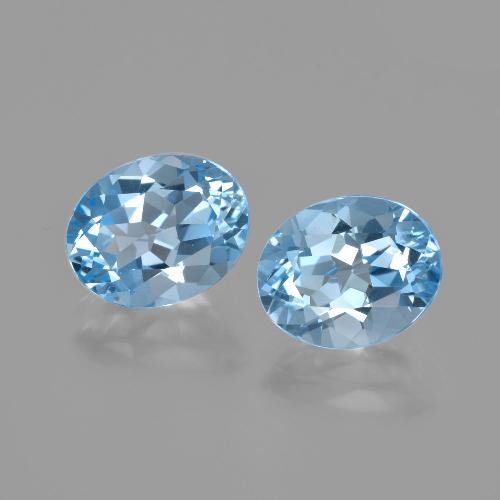 Achetez naturel 7.05ct Bleu ciel Topaze gems, Coupe ovale, En provenance Brésil chez GemSelect. En stock, livraison internationale!