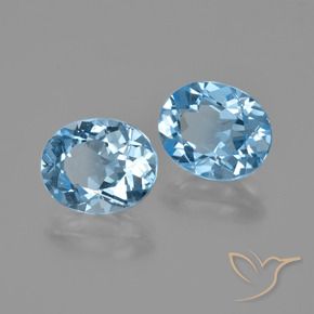 Shop natural 6.35ct Bleu Suisse Topaze gems, ovale, from Brésil at GemSelect. In stock, global shipping!