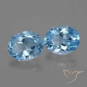 Achetez naturel 5,84ct bleu suisse topaze gems, coupe ovale, en provenance brésil chez gemselect. en stock, livraison internationale!