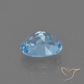 Topaze bleue naturelle coupe ovale, 2,93 ct, VVS