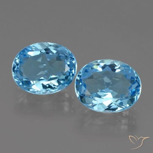 Achetez naturel 7.10ct Bleu Suisse Topaze gems, Coupe ovale, En provenance Brésil chez GemSelect. En stock, livraison internationale!