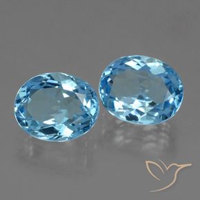 Achetez naturel 7.10ct Bleu Suisse Topaze gems, Coupe ovale, En provenance Brésil chez GemSelect. En stock, livraison internationale!
