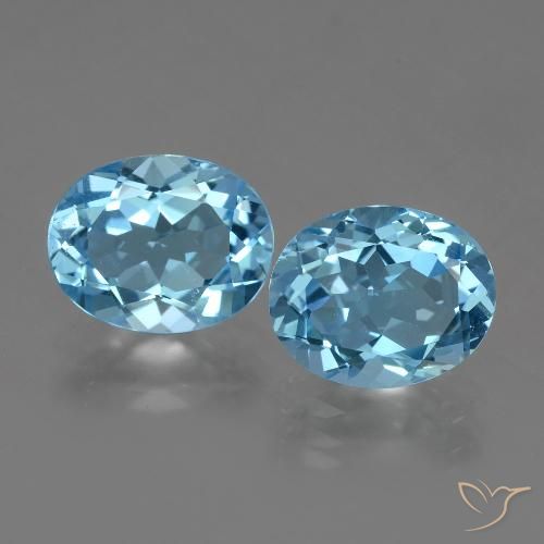 Achetez naturel 6.00ct Bleu Suisse Topaze gems, Coupe ovale, En provenance Brésil chez GemSelect. En stock, livraison internationale!