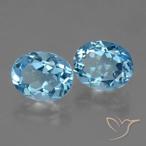 Achetez naturel 6.00ct Bleu Suisse Topaze gems, Coupe ovale, En provenance Brésil chez GemSelect. En stock, livraison internationale!