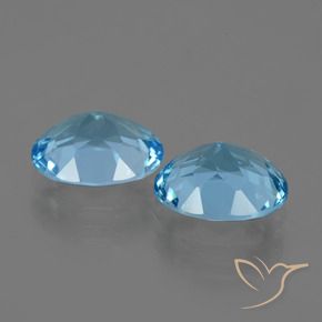 Achetez naturel 6.00ct Bleu Suisse Topaze gems, Coupe ovale, En provenance Brésil chez GemSelect. En stock, livraison internationale!