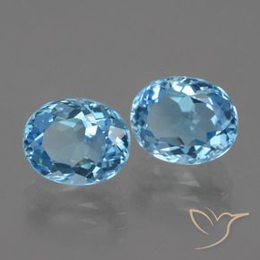 Shop natural 6.38ct Bleu Suisse Topaze gems, ovale, from Brésil at GemSelect. In stock, global shipping!