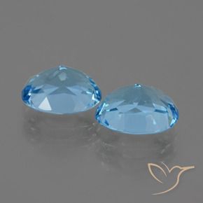 Shop natural 6.38ct Bleu Suisse Topaze gems, ovale, from Brésil at GemSelect. In stock, global shipping!