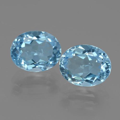 Achetez naturel 6,47ct bleue topaze gems, coupe ovale, en provenance brésil chez gemselect. en stock, livraison internationale!