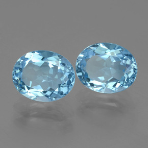 Achetez naturel 6,47ct bleue topaze gems, coupe ovale, en provenance brésil chez gemselect. en stock, livraison internationale!