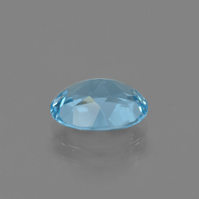 Topaze bleue naturelle coupe ovale, 2,92 ct, VS