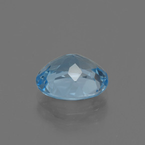 Topaze bleue naturelle coupe ovale, 3,38 ct, VS