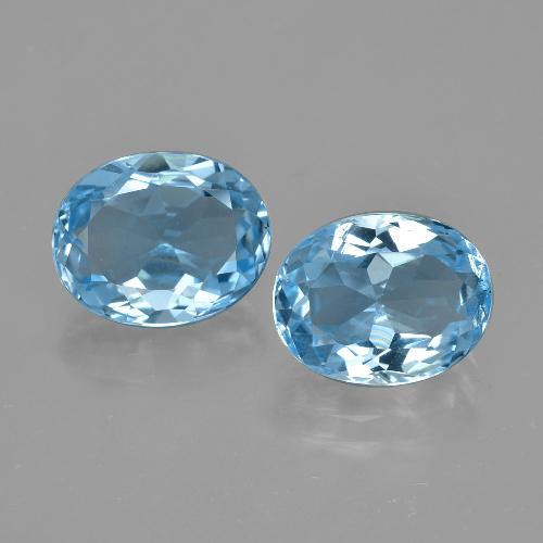 Achetez naturel 6,53ct bleu ciel topaze gems, coupe ovale, en provenance brésil chez gemselect. en stock, livraison internationale!
