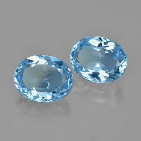 Achetez naturel 6,53ct bleu ciel topaze gems, coupe ovale, en provenance brésil chez gemselect. en stock, livraison internationale!