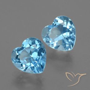 Shop natural 6.89ct Bleu Suisse Topaze gems, Cœur, from Brésil at GemSelect. In stock, global shipping!