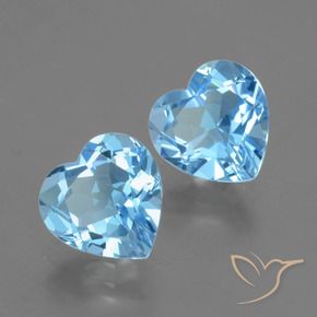 Shop natural 5.81ct Bleu ciel Topaze gems, Cœur, from Brésil at GemSelect. In stock, global shipping!