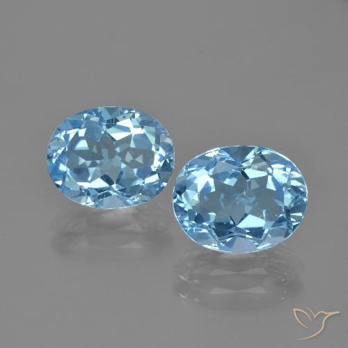 Shop natural 6.34ct Bleu Suisse Topaze gems, ovale, from Brésil at GemSelect. In stock, global shipping!