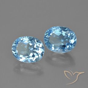 Shop natural 6.34ct Bleu Suisse Topaze gems, ovale, from Brésil at GemSelect. In stock, global shipping!