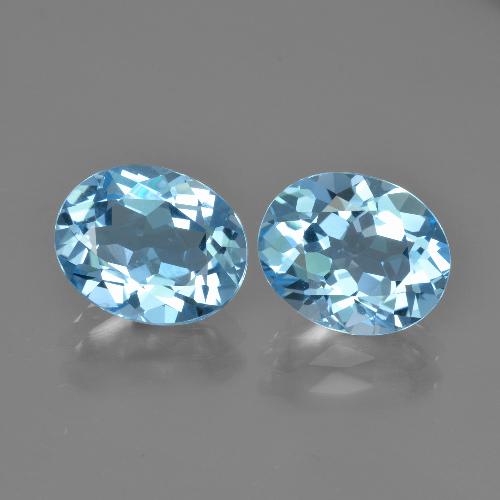 Achetez naturel 5,96ct bleue topaze gems, coupe ovale, en provenance brésil chez gemselect. en stock, livraison internationale!