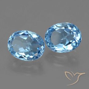 Shop natural 6.52ct Bleu Suisse Topaze gems, ovale, from Brésil at GemSelect. In stock, global shipping!