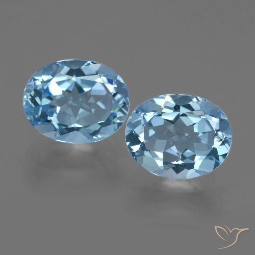 Achetez naturel 6,08ct bleue topaze gems, coupe ovale, en provenance brésil chez gemselect. en stock, livraison internationale!