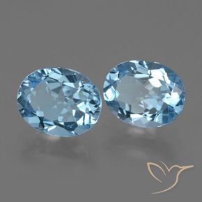 Achetez naturel 6,08ct bleue topaze gems, coupe ovale, en provenance brésil chez gemselect. en stock, livraison internationale!
