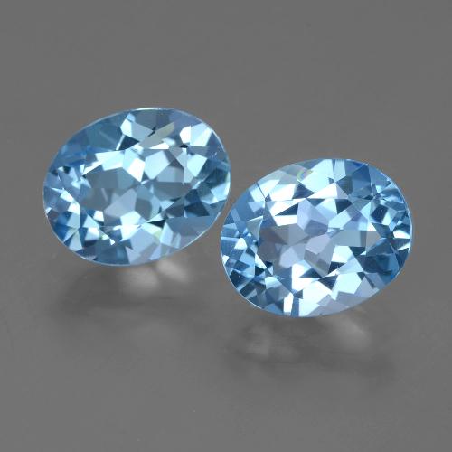 Achetez naturel 6,36ct bleue topaze gems, coupe ovale, en provenance brésil chez gemselect. en stock, livraison internationale!