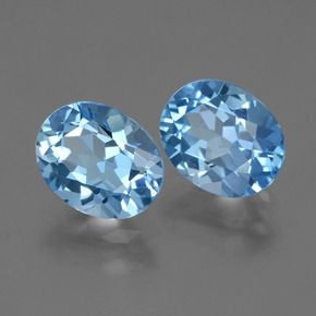Achetez naturel 6,36ct bleue topaze gems, coupe ovale, en provenance brésil chez gemselect. en stock, livraison internationale!