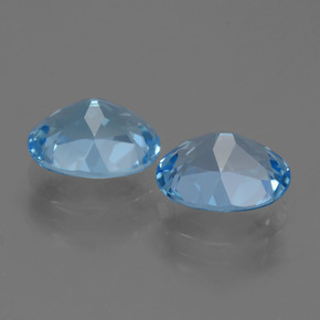 Achetez naturel 6,36ct bleue topaze gems, coupe ovale, en provenance brésil chez gemselect. en stock, livraison internationale!