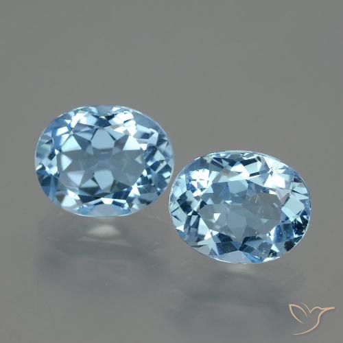 6.93ctw Naturel Bleu ciel Topaze, ovale, VS