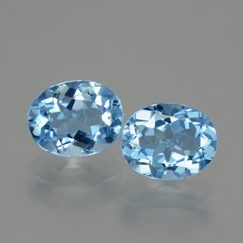 Achetez naturel 6.56ct Bleu Suisse Topaze gems, Coupe ovale, En provenance Brésil chez GemSelect. En stock, livraison internationale!