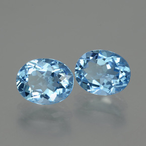 Achetez naturel 6.56ct Bleu Suisse Topaze gems, Coupe ovale, En provenance Brésil chez GemSelect. En stock, livraison internationale!