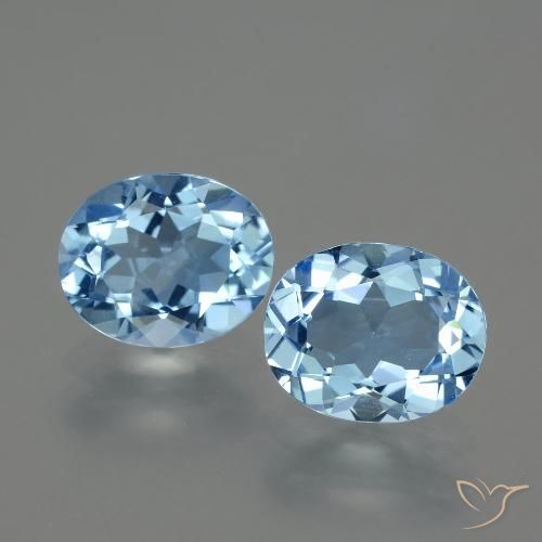 5.93ctw Naturel Bleu ciel Topaze, ovale, VVS-VS