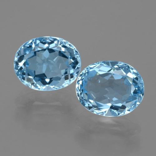Achetez naturel 6,95ct bleue topaze gems, coupe ovale, en provenance brésil chez gemselect. en stock, livraison internationale!