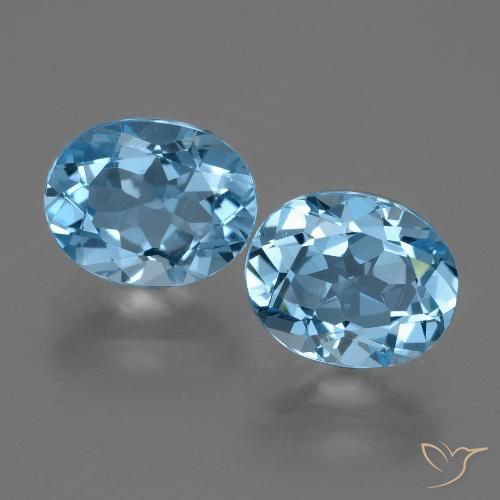 Shop natural 6.63ct Bleu Suisse Topaze gems, ovale, from Brésil at GemSelect. In stock, global shipping!