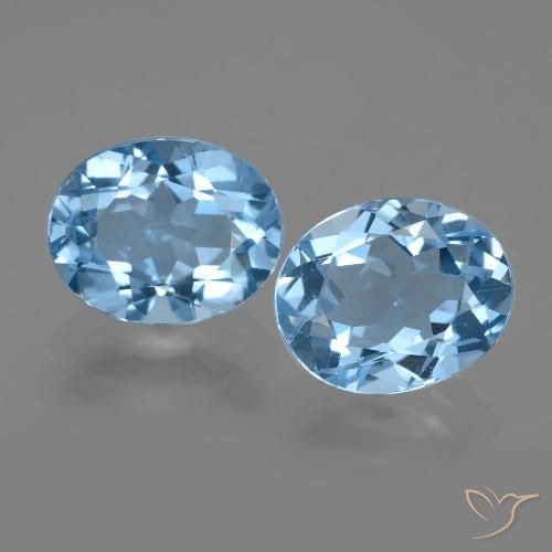 6.04ctw Naturel Bleu Suisse Topaze, ovale, VVS-VS