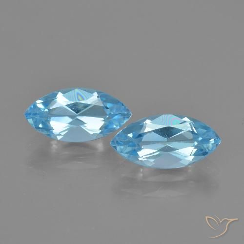Achetez naturel 2.55ct Bleu ciel Topaze gems, Marquise, En provenance Brésil chez GemSelect. En stock, livraison internationale!
