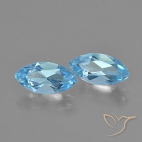 Achetez naturel 2.55ct Bleu ciel Topaze gems, Marquise, En provenance Brésil chez GemSelect. En stock, livraison internationale!