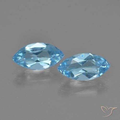 2.50ctw Naturel Bleu ciel Topaze, Marquise, VVS-VS