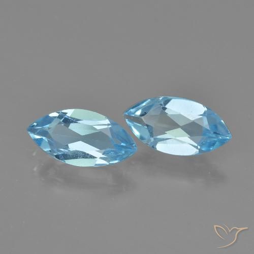 2.31ctw Naturel Bleu ciel Topaze, Marquise, VVS-VS