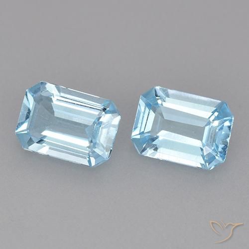 Shop natural 2.17ct Bleu ciel Topaze gems, Octogone / coupe Émeraude, from Brésil at GemSelect. In stock, global shipping!