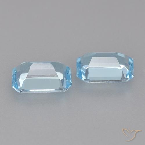 Shop natural 2.17ct Bleu ciel Topaze gems, Octogone / coupe Émeraude, from Brésil at GemSelect. In stock, global shipping!