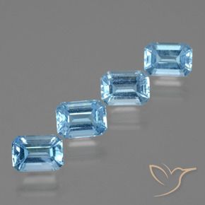 Shop natural 4.72ct Bleu ciel Topaze gems, Octogone / coupe Émeraude, from Brésil at GemSelect. In stock, global shipping!
