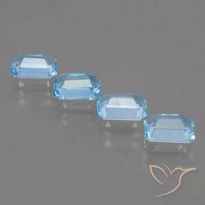 Shop natural 4.71ct Bleu ciel Topaze gems, Octogone / coupe Émeraude, from Brésil at GemSelect. In stock, global shipping!